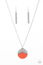 Load image into Gallery viewer, “Seaside Sabbatical” Orange Necklace Earring Set - Paparazzi Accessories
