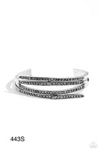 Load image into Gallery viewer, Paparazzi “CURVED Lines” Silver Cuff Bracelet - Paparazzi Accessories
