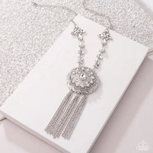 Load image into Gallery viewer, Paparazzi “Virtuous Venture” White Necklace Earring Set - Paparazzi Accessories
