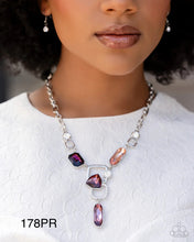 Load image into Gallery viewer, Paparazzi “Artistic Elegance” Purple Necklace Earring Set
