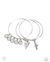 Load image into Gallery viewer, Paparazzi “Chief of Confidence” Silver Charm Bangle Bracelet
