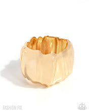 Load image into Gallery viewer, Paparazzi “Metro Mural” Gold Hinge Bracelet - Paparazzi Accessories
