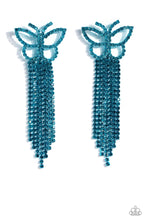 Load image into Gallery viewer, Paparazzi “Billowing Butterflies” Blue Post Earrings - Cindysblingboutique
