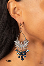 Load image into Gallery viewer, Paparazzi “Chromatic Cascade” Blue Dangle Earrings
