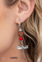 Load image into Gallery viewer, Paparazzi August 2023 Fashion Fix “Take BEAD” Red Hoop Earrings
