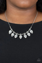 Load image into Gallery viewer, Paparazzi “Crown Jewel Couture” White Necklace Earring Set - Paparazzi Accessories
