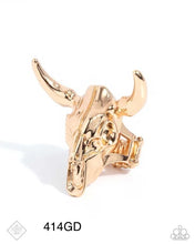 Load image into Gallery viewer, “Texan Tutor”Gold Stretch Ring - Paparazzi Accessories
