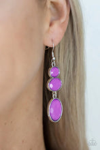 Load image into Gallery viewer, &quot;Tiers Of Tranquility&quot; Purple Dangle Earrings - Paparazzi Accessories
