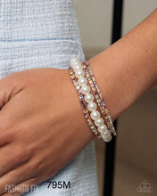 Load image into Gallery viewer, Paparazzi “Inherited Indulgence” Multi Purple With White Beaded Bracelet Set - Paparazzi Accessories
