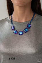 Load image into Gallery viewer, Paparazzi “Emerald City Couture” Blue Necklace Earring Set
