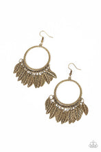 Load image into Gallery viewer, “FOWL Tempered” Brass Dangle Earrings - Paparazzi
