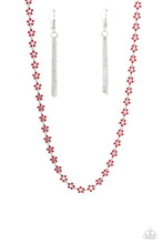 Load image into Gallery viewer, Paparazzi “Floral Catwalk” Red Necklace Earring Set
