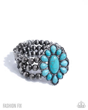 Load image into Gallery viewer, Paparazzi “Traditional Tailoring” Blue Stretch Bracelet - Paparazzi Accessories
