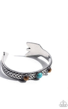 Load image into Gallery viewer, “Earthy Expo” Blue Cuff Bracelet - Paparazzi Accessories
