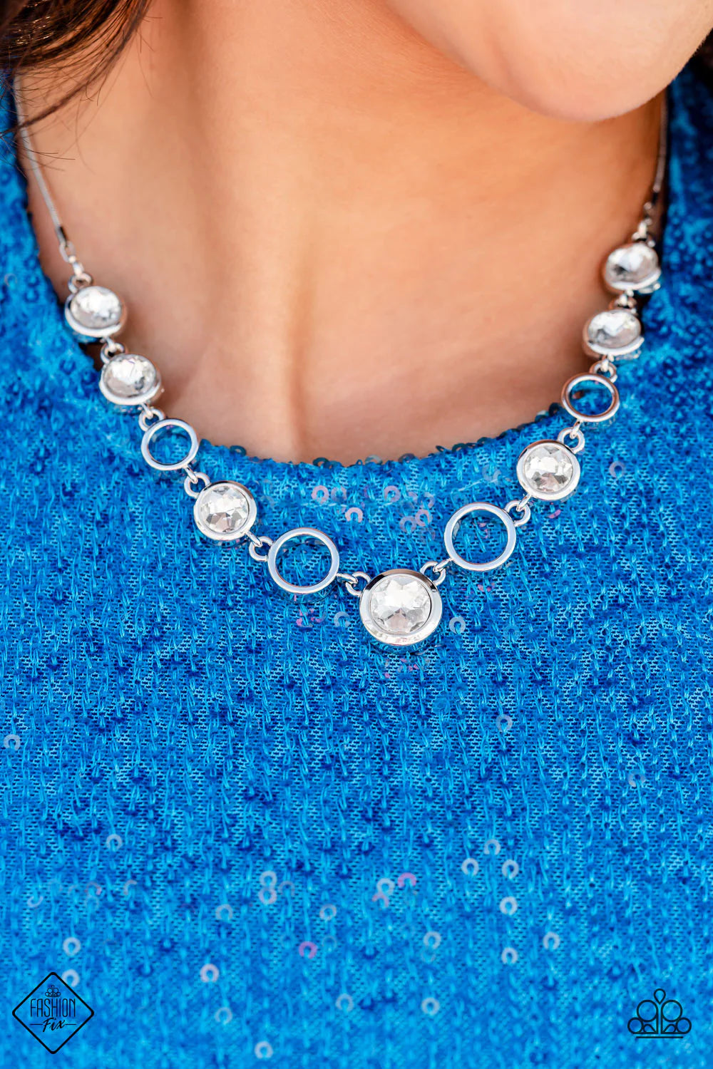 Paparazzi “Elegantly Elite” White Necklace Earring Set - Cindysblingboutique