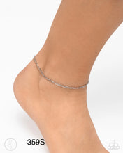 Load image into Gallery viewer, Paparazzi “Aligned Age” Silver Anklet Adjustable Clasp Bracelet - Paparazzi Accessories
