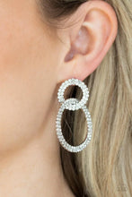 Load image into Gallery viewer, Paparazzi “Intensely Icy” White Post Earrings - Paparazzi Accessories
