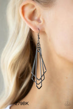 Load image into Gallery viewer, Shape Shifting Shimmer Black Earrings
