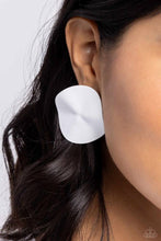 Load image into Gallery viewer, Paparazzi “Moody Masterpiece” White Post Earrings
