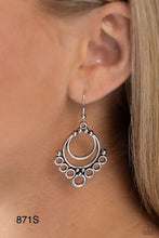 Load image into Gallery viewer, Paparazzi “Rustic Rotary” Silver Dangle Earrings - Paparazzi Accessories
