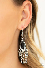 Load image into Gallery viewer, “Bling Bliss” Black Dangle Earrings - Paparazzi Accessories
