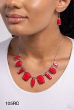 Load image into Gallery viewer, Paparazzi “Luscious Luxe” Red Necklace Earring Set
