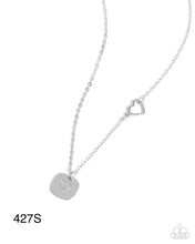 Load image into Gallery viewer, “When Can I See You Again?” Silver Necklace Earring Set - Paparazzi Accessories
