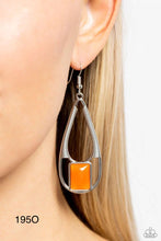 Load image into Gallery viewer, Paparazzi “Adventure Story” Orange Dangle  Earring
