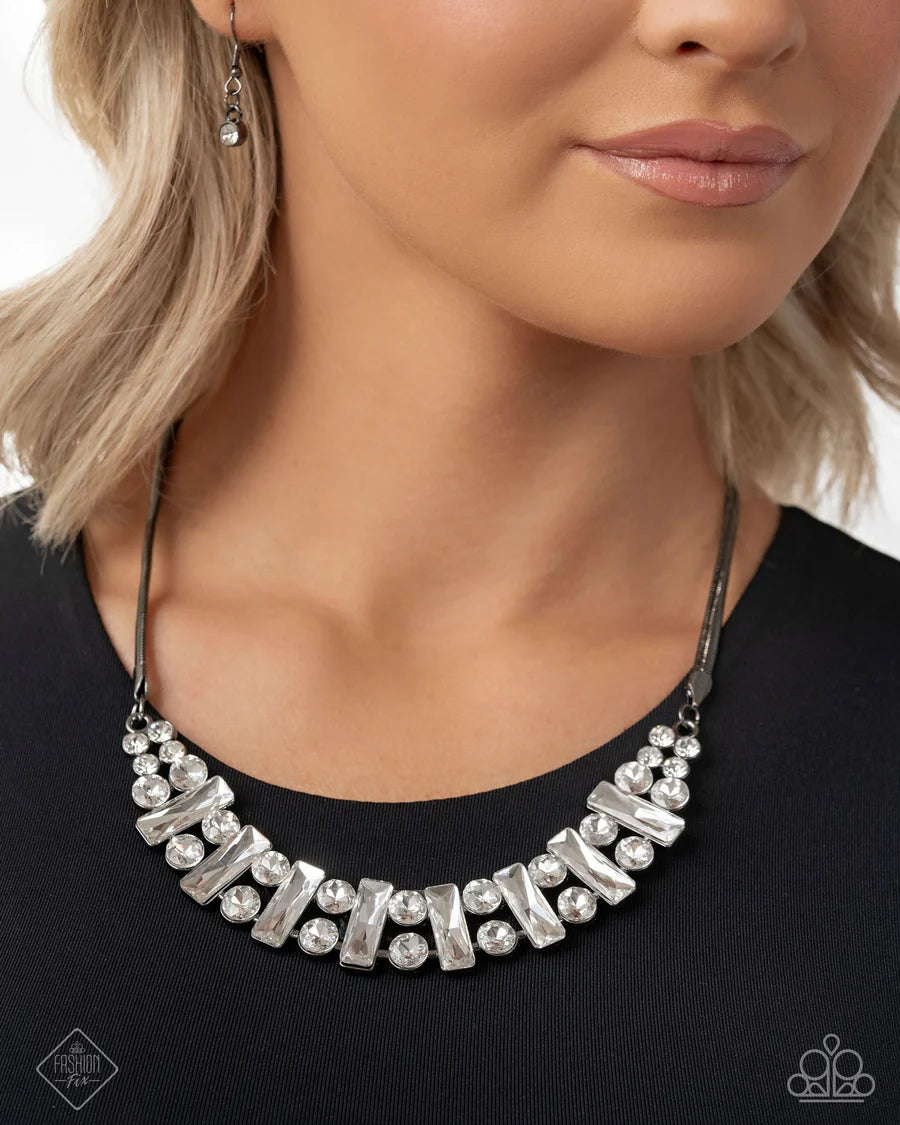 Paparazzi “Adorably Assertive” Black Necklace Earring Set - Paparazzi Accessories