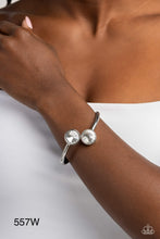 Load image into Gallery viewer, Paparazzi “Daily Dazzle” White Hinged Bracelet
