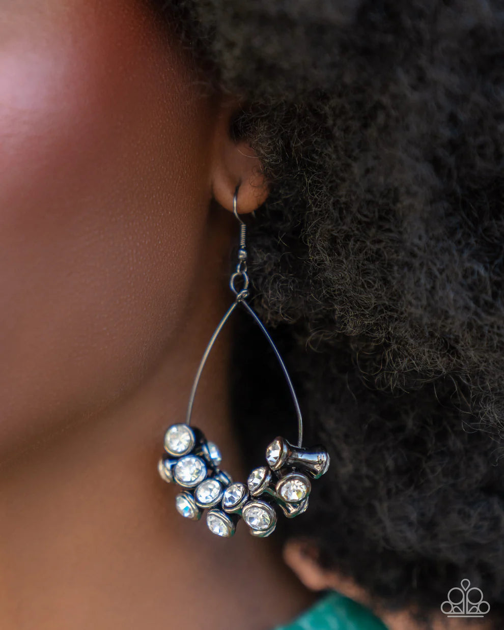 Paparazzi “Couragous Chandelier” Black Earrings