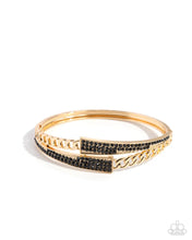 Load image into Gallery viewer, “Braided Beginning” Black Hinge Bracelet - Paparazzi Accessories
