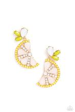 Load image into Gallery viewer, Paparazzi “Slice of Summer” Yellow Post Earrings
