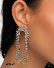 Load image into Gallery viewer, “Endless Ease” White Post Earrings - Paparazzi Accessories
