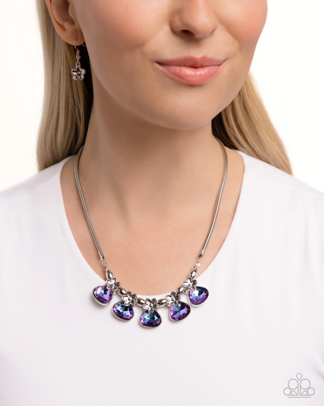 “Teardrop Tribute” Purple Necklace Earring Set - Paparazzi