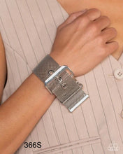 Load image into Gallery viewer, “Defiant Display” Silver Belt Loop Bracelet - Paparazzi Accessories
