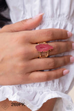 Load image into Gallery viewer, Paparazzi “Mineral Masterpiece” Pink Stretch Ring
