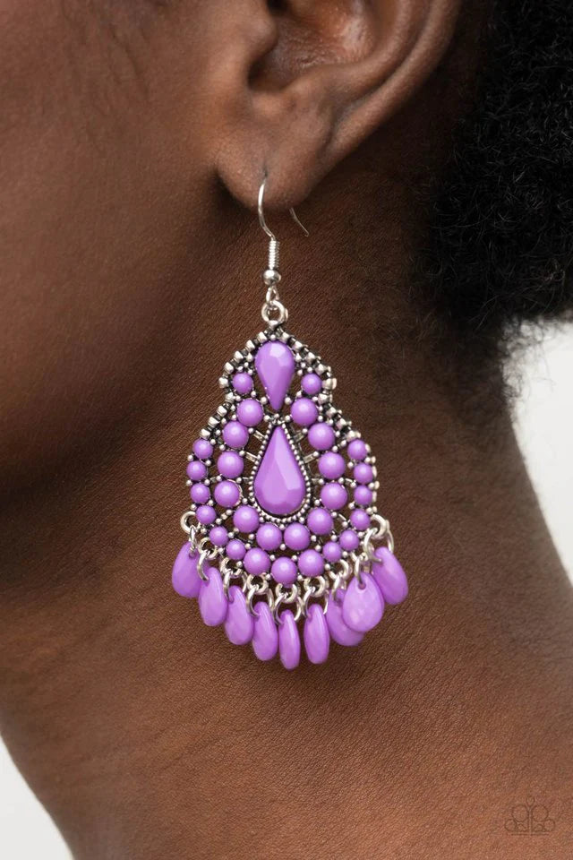 Paparazzi Earring ~ Persian Posh - Purple