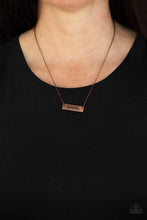 Load image into Gallery viewer, Paparazzi “Blessed Mama” Copper Necklace Earring Set - Paparazzi Accessories
