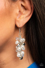 Load image into Gallery viewer, “Pursuing Perfection” White Dangle Earrings - Paparazzi Accessories

