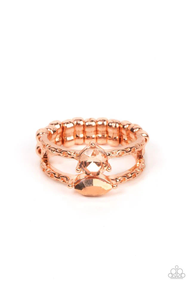 Paparazzi “Embraceable Elegance” Copper Stretch Ring