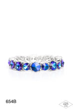 Load image into Gallery viewer, Paparazzi “Born To Bedazzle” Blue Stretch Bracelet
