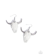 Load image into Gallery viewer, Paparazzi “Southwestern Skull” White Earrings
