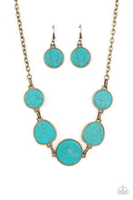 Load image into Gallery viewer, Paparazzi “Santa Fe Flats” Brass Necklace Earring Set - Cindysblingboutique
