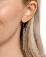 Load image into Gallery viewer, Paparazzi “Chained Complication” Black Necklace Earring Set - Paparazzi Accessories
