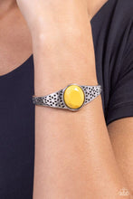 Load image into Gallery viewer, Paparazzi “Over POP-ulated” Yellow Cuff Bracelet - Paparazzi Accessories
