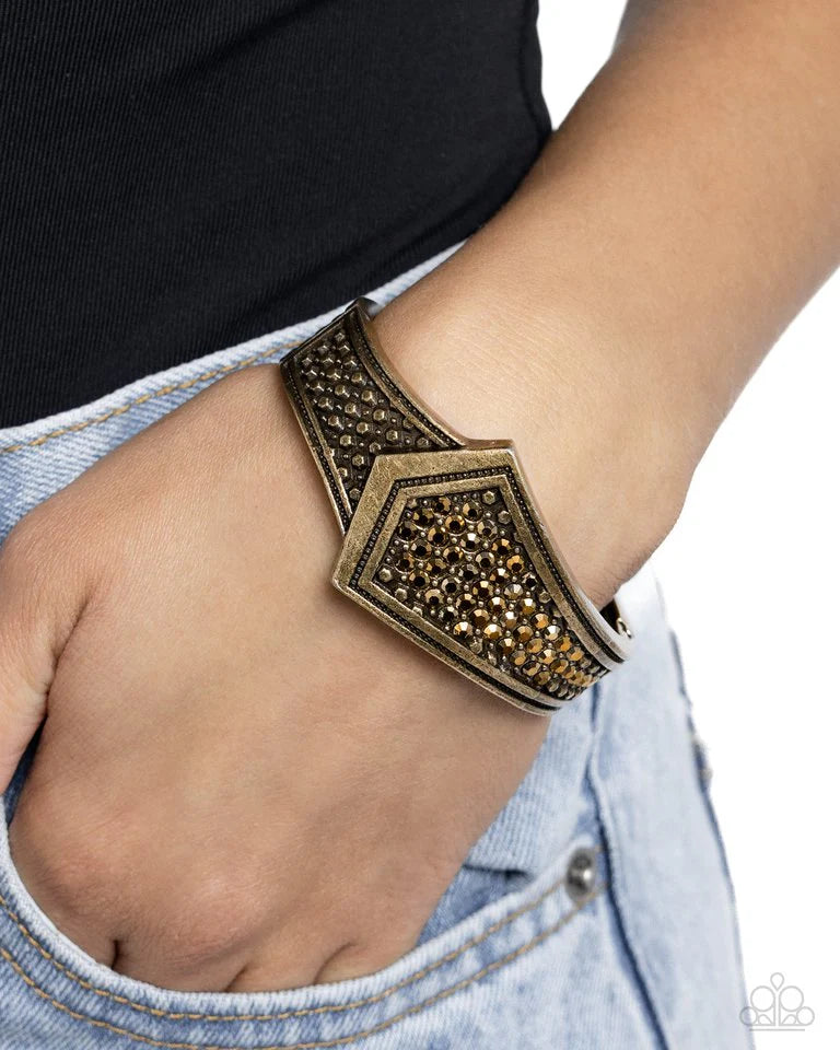 “Order of the Arrow” Brass Hinge Bracelet - Paparazzi Accessories