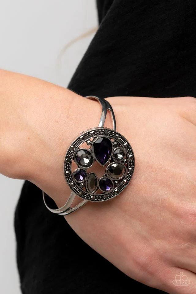 “Time to Twinkle” Purple Cuff Bracelet - Paparazzi Accessories