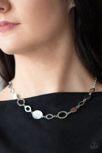 Load image into Gallery viewer, Paparazzi &quot;Working OVAL-time&quot; Silver Necklace Earring Set - Paparazzi Accessories
