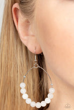 Load image into Gallery viewer, Paparazzi “Catch a Breeze” White Dangle Earrings - Paparazzi Accessories
